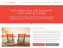 Tablet Screenshot of kristincoachcourses.com
